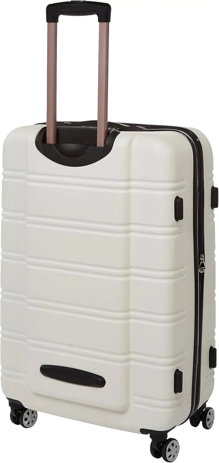 Expandable Spinner Wheel Luggage Set, White, 2-Piece (20"/28"), Lightweight ABS Material